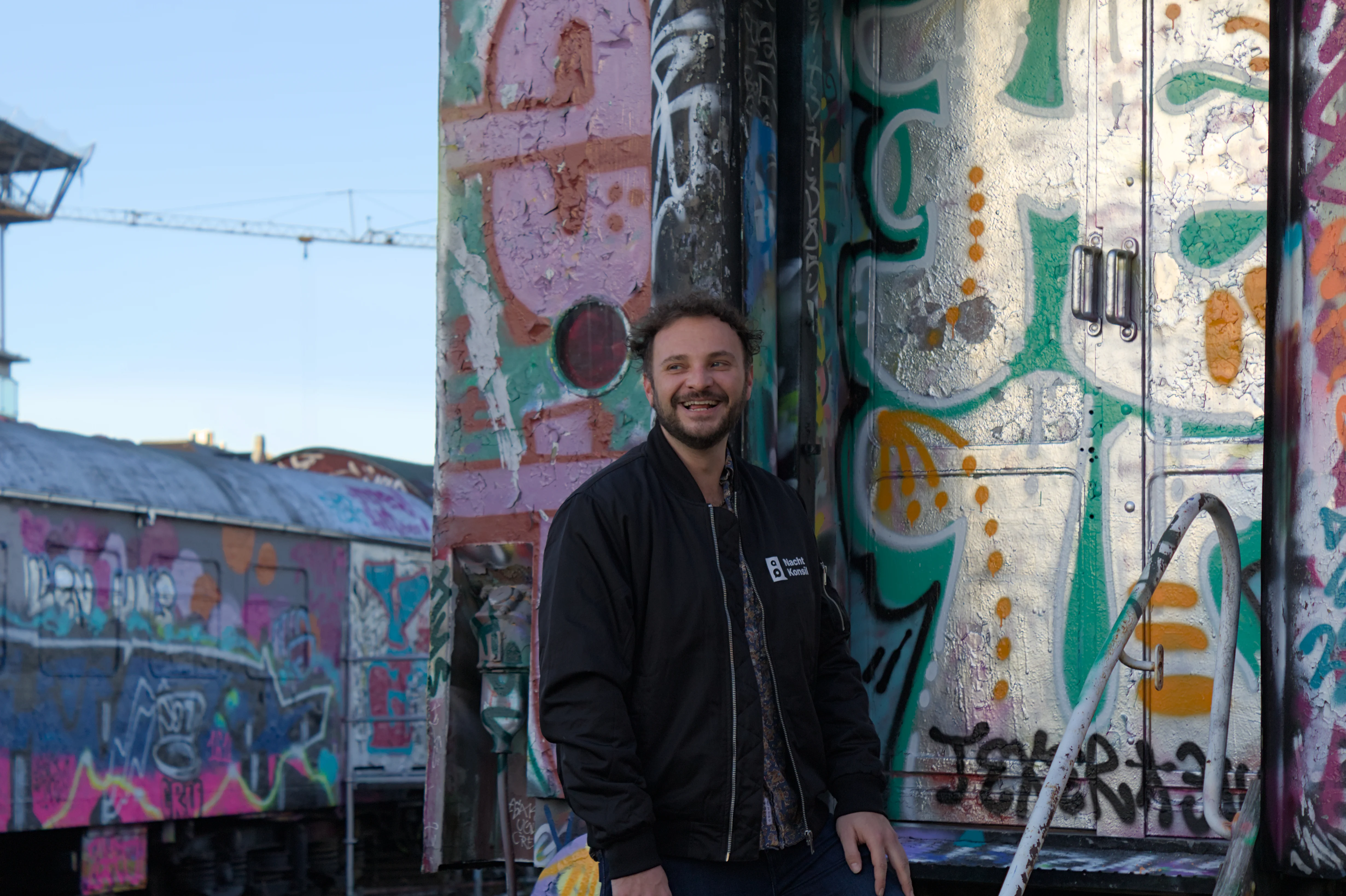 Ein Bild vom Shooting mit Jenas Nachtbürgermeister: Christoph Litwinow.